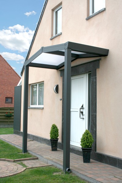 Aluminium-Vordach DORTMUND inkl. 8 mm Glas